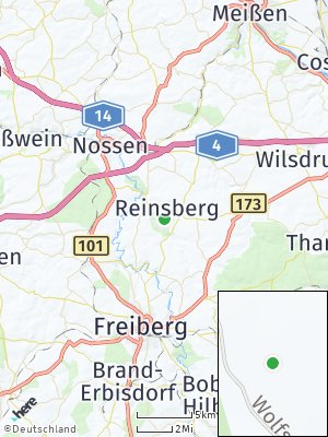 Here Map of Reinsberg bei Freiberg
