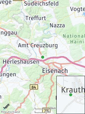 Here Map of Krauthausen bei Eisenach