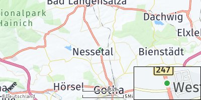 Google Map of Westhausen bei Gotha