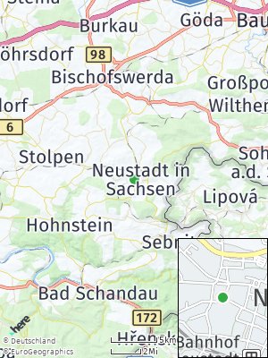 Here Map of Neustadt in Sachsen