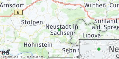 Google Map of Neustadt in Sachsen