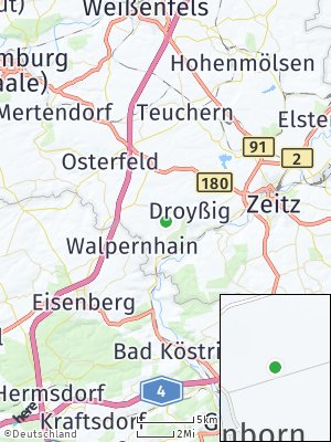 Here Map of Weißenborn bei Droyßig