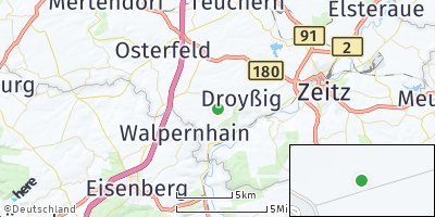 Google Map of Weißenborn bei Droyßig