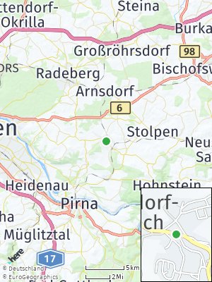 Here Map of Dürrröhrsdorf-Dittersbach