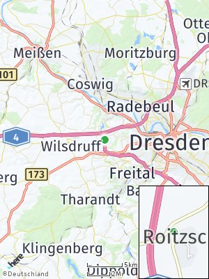 Here Map of Roitzsch bei Dresden