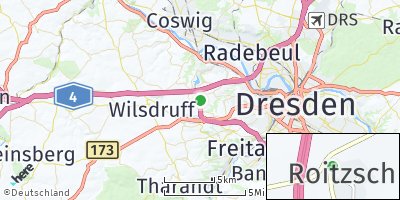 Google Map of Roitzsch bei Dresden