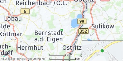 Google Map of Schönau-Berzdorf auf dem Eigen