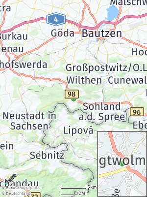 Here Map of Steinigtwolmsdorf