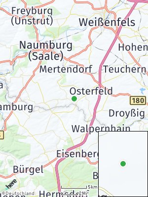 Here Map of Utenbach bei Naumburg