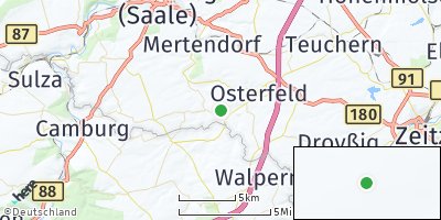 Google Map of Utenbach bei Naumburg