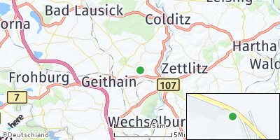 Google Map of Königsfeld bei Rochlitz