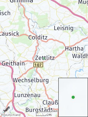 Here Map of Zettlitz bei Rochlitz