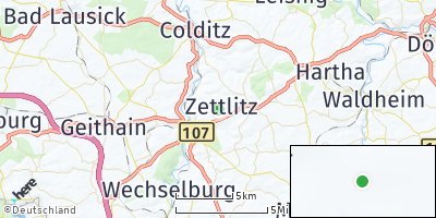 Google Map of Zettlitz bei Rochlitz
