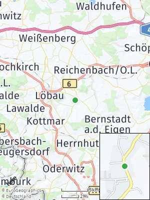 Here Map of Rosenbach bei Löbau