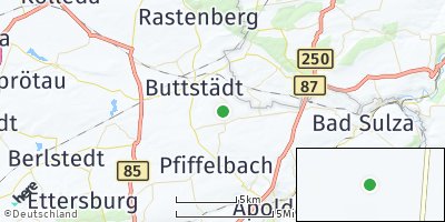 Google Map of Rudersdorf bei Sömmerda