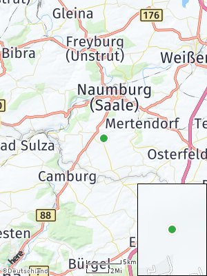 Here Map of Prießnitz bei Naumburg