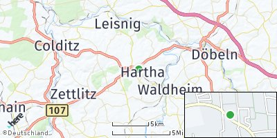 Google Map of Hartha bei Döbeln