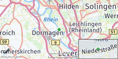 Google Map of Monheim am Rhein