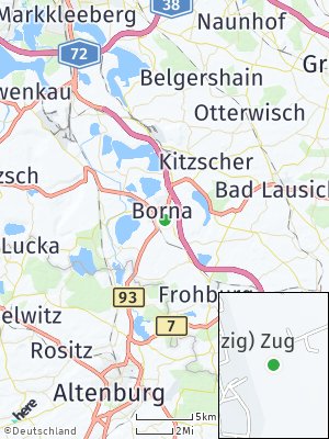 Here Map of Borna bei Leipzig