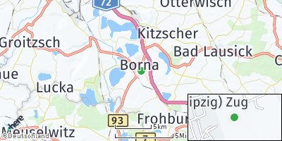Google Map of Borna bei Leipzig