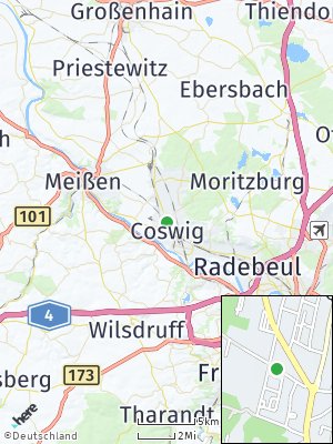 Here Map of Coswig bei Dresden