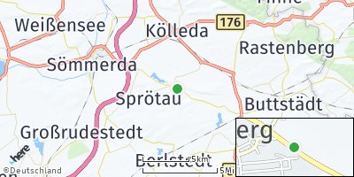 Google Map of Vogelsberg bei Sömmerda