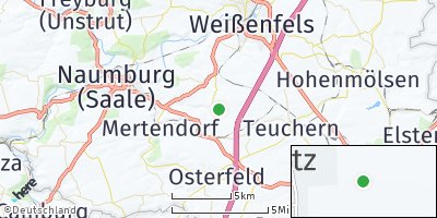 Google Map of Gröbitz bei Weißenfels
