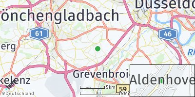 Google Map of Aldenhoven bei Neuss