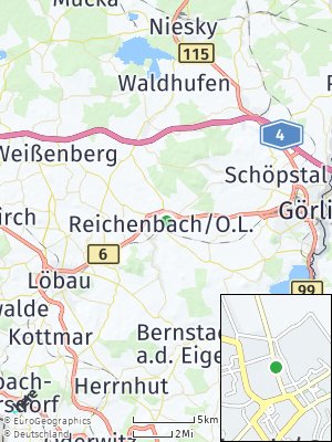 Here Map of Reichenbach / Oberlausitz