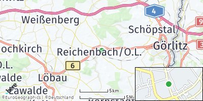 Google Map of Reichenbach / Oberlausitz