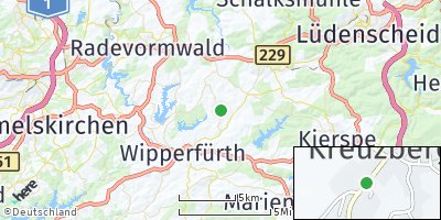 Google Map of Kreuzberg bei Wipperfürth