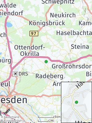 Here Map of Wachau bei Radeberg