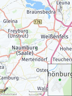 Here Map of Schönburg bei Naumburg