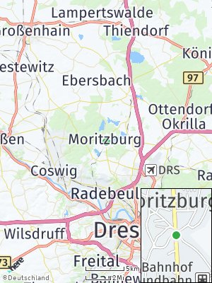 Here Map of Moritzburg bei Dresden