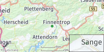 Google Map of Sange über Finnentrop