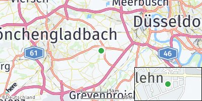 Google Map of Glehn bei Neuss