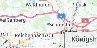 Google Map of Königshain bei Görlitz