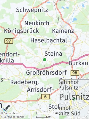 Here Map of Pulsnitz