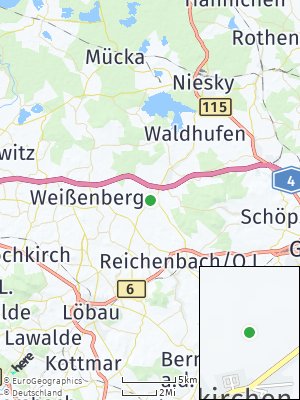 Here Map of Vierkirchen bei Görlitz