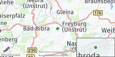 Google Map of Hirschroda bei Naumburg
