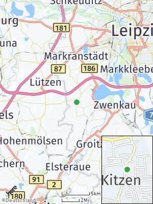 Here Map of Kitzen bei Leipzig