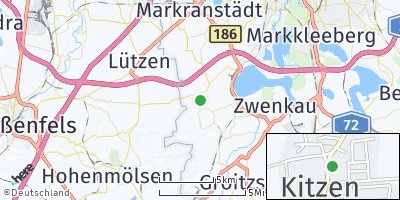 Google Map of Kitzen bei Leipzig