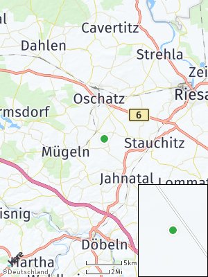 Here Map of Naundorf bei Oschatz