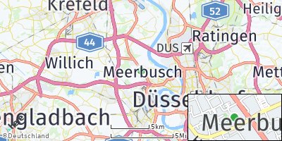 Google Map of Büderich bei Düsseldorf