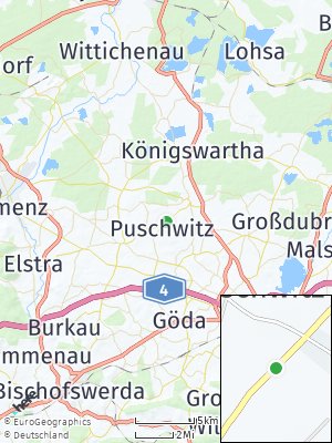 Here Map of Puschwitz bei Bautzen