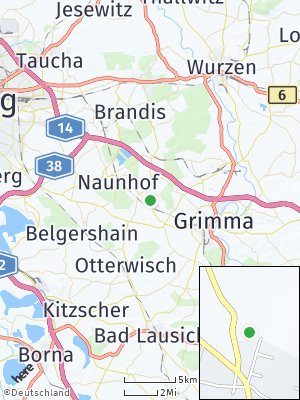Here Map of Parthenstein bei Grimma