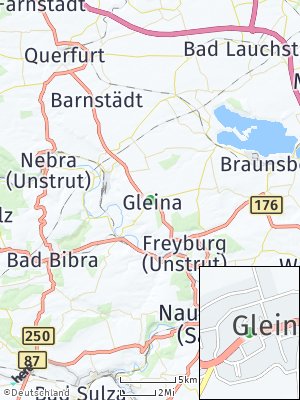 Here Map of Gleina bei Naumburg