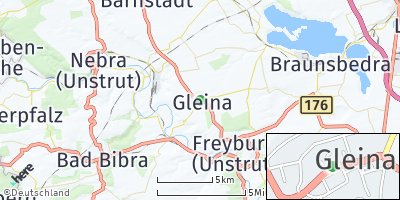 Google Map of Gleina bei Naumburg