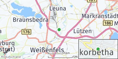 Google Map of Großkorbetha