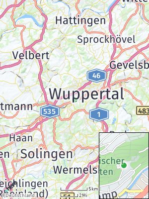 Here Map of Wuppertal